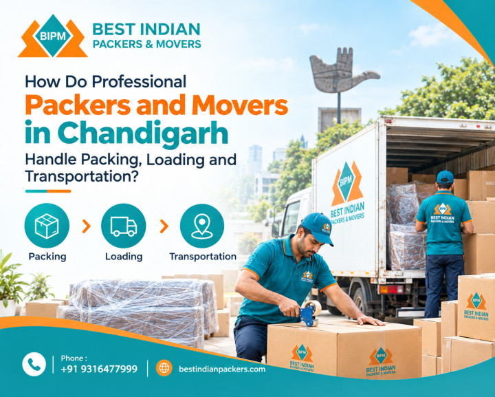 How Do Professional Packers and Movers in Chandigarh Handle Packing, Loading and Transportation?